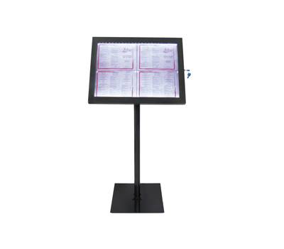 Espositore a LED per esterni-interni - display 4 x A4 - Securit - MCS-4A4-BL-SET - 8718226497987 - DMwebShop