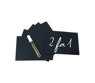 Targhette -15 x 21 cm - A5 - nero - set 10 pezzi - Securit - TAG-A5-WT - 8718226491435 - DMwebShop