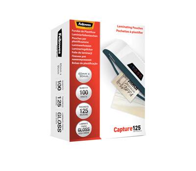 Pouches Capture125 - 60 x 90 mm - 2 x 125 micron - scatola 100 pezzi - Fellowes - 5397402 - 43859526338 - DMwebShop