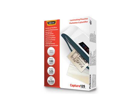 Pouches Capture125 - 75 x 105 mm - 2 x 125 micron - scatola 100 pezzi - Fellowes - 5306901 - 77511530692 - DMwebShop Pouches Capture125 - 75 x 105 mm - 2 x 125 micron - scatola 100 pezzi - Fellowes - 5306901 - 77511530692 - DMwebShop
