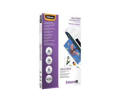 Pouches Enhance80 - Superquick - A4 - 2 x 80 micron - scatola 100 pezzi - Fellowes - 5440001. - 77511544002 - DMwebShop Pouches Enhance80 - Superquick - A4 - 2 x 80 micron - scatola 100 pezzi - Fellowes - 5440001. - 77511544002 - DMwebShop