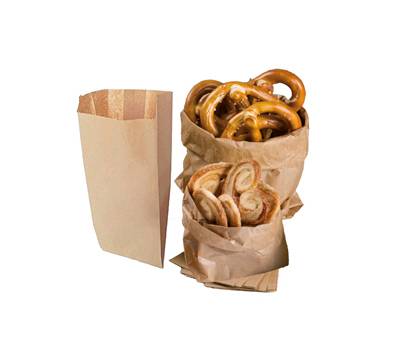 Sacchetti carta kraft - 14 x 28 cm - soffietti laterali 5 cm - 45 gr - avana - conf. 100 pezzi - Rex Sadoch - MLN05 - 8006715099812 - DMwebShop