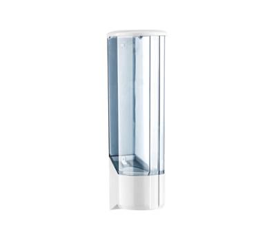 Dispenser per bicchieri in plastica - 10 x 10 x 31,5 cm - bianco-azzurro trasparente - Mar Plast - A55901 - 8020090002939 - DMwebShop