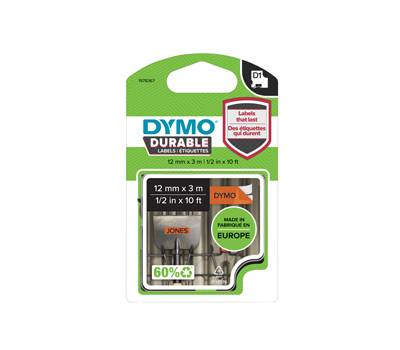 Nastro D1 Durable - 12 mm x 3 mt - nero-arancio - Dymo - 1978367 - 3501179783673 - DMwebShop