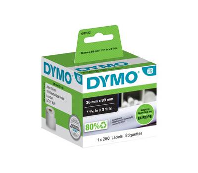 Rotolo 260 etichette LW - 36 x 89 mm - carta - indirizzi estesi - bianco - Dymo - 1983172 - 3501179831725 - DMwebShop
