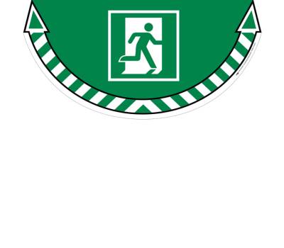 Adesivo segnalatore da terra Take Care - Uscita di emergenza - 70 x 35 cm - Cep - 7010-20 - 3462159009247 - DMwebShop