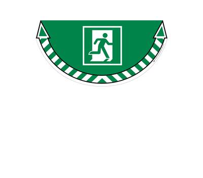 Adesivo segnalatore da terra Take Care - Uscita di emergenza - 70 x 35 cm - Cep - 7010-20 - 3462159009247 - DMwebShop