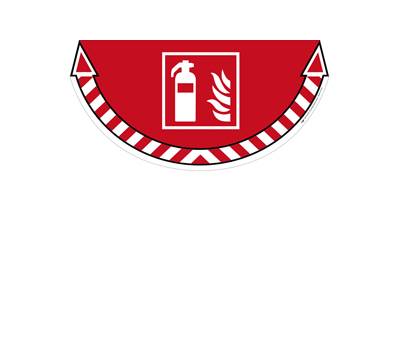 Adesivo segnalatore Take Care da terra estintore 70 x 35 cm - 16804