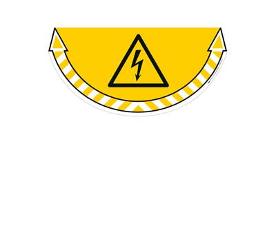 Adesivo segnalatore Take Care da terra rischio elettrico 70 x 35 cm - 16809 Adesivo segnalatore Take Care da terra rischio elettrico 70 x 35 cm - 16809