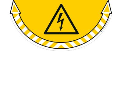 Adesivo segnalatore Take Care da terra rischio elettrico 70 x 35 cm - 16809