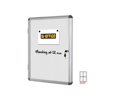 Bacheca per interni fondo bianco magnetico 4 fogli A4 verticale - 16320 Bacheca per interni fondo bianco magnetico 4 fogli A4 verticale - 16320