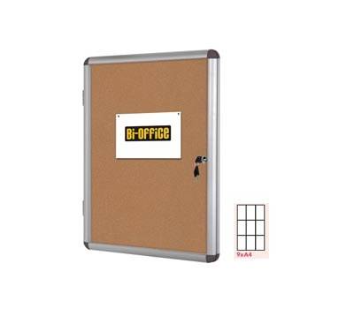 Bacheca per interni fondo in sughero 9 fogli A4 verticale - 16326 Bacheca per interni fondo in sughero 9 fogli A4 verticale - 16326