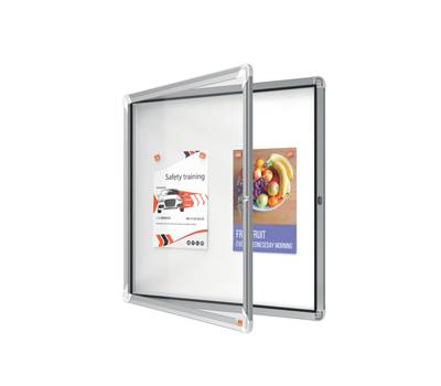 Bacheca per interni fondo magnetico bianco 6 fogli A4 orizzontale - 16460