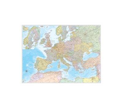 Carta geografica Europa amministrativa e stradale murale 132 x 99 cm - 13614