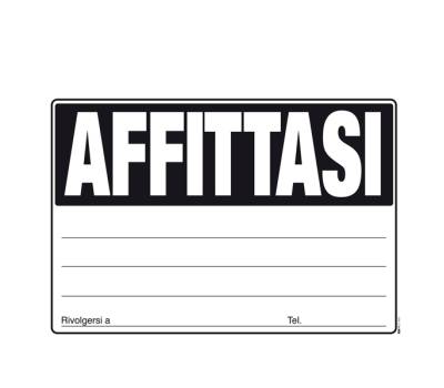 Cartello Affittasi 24 x 33 cm colori assortiti - 15921