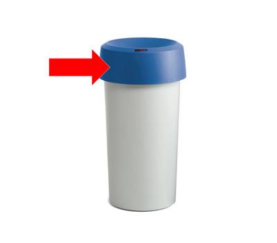 Coperchio per contenitore Modo Round con fermasacco 38x15 cm anello blu - 19087