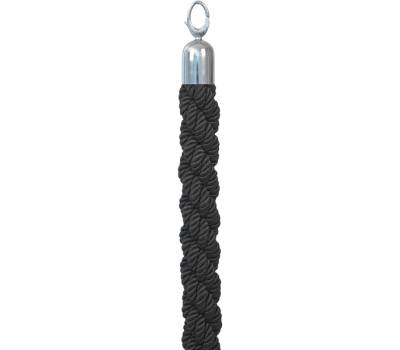 Cordone intrecciato per colonnina segnapercorso colore nero lunghezza 150 cm - 13685