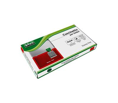 Cuscinetto per timbri 16,5 x 9 cm rosso - 15980