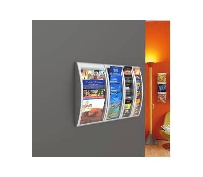 Espositore da parete Quick Fit System 5 tasche 1,3 di A4 grigio - 13434 Espositore da parete Quick Fit System 5 tasche 1,3 di A4 grigio - 13434