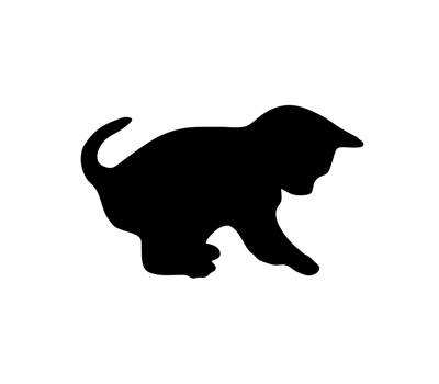 Lavagna da parete Silhouette 45,5 x 29 cm forma gatto nero - 13535