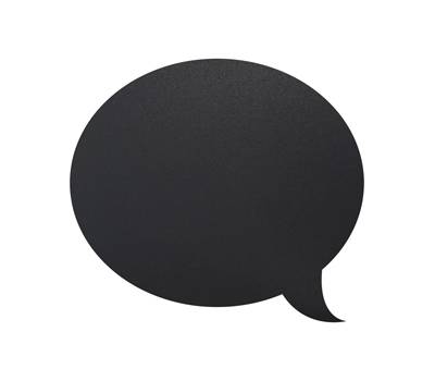 Lavagna da parete Silhouette 47 x 27,3 cm forma fumetto nero - 13533