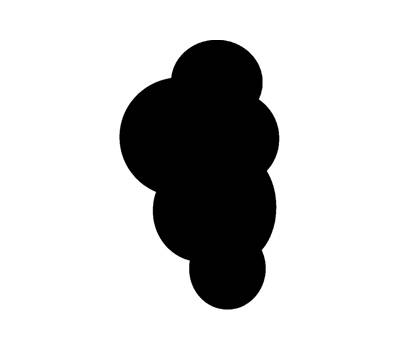 Lavagna da parete Silhouette 48,5 x 30 cm forma nuvola nero - 13484