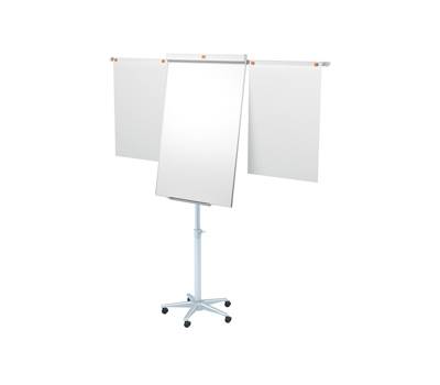 Lavagna portablocco Classic con ruote 100 x 70 cm bracci estensibili bianco - 13529