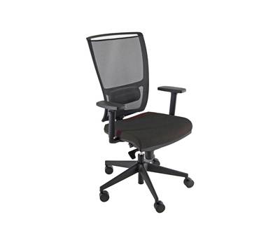 Poltrona semidirezionale Zoea con ruote e braccioli schienale rete nero seduta nero - 17407 Poltrona semidirezionale Zoea con ruote e braccioli schienale rete nero seduta nero - 17407