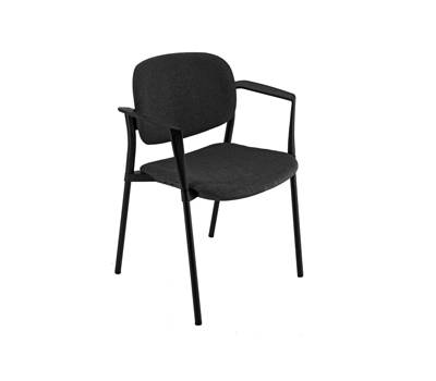 Poltroncina visitatore Step con braccioli nero - 17441 Poltroncina visitatore Step con braccioli nero - 17441