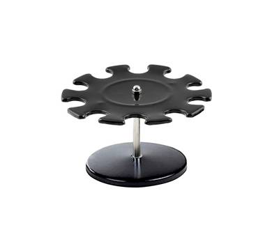 Portatimbri circolare 10 posti nero metallo - 16149