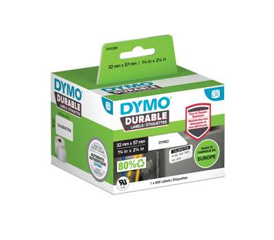 Rotolo 800 etichette LW Durable 1933084 - 57 x 32 mm PP bianco - 19020