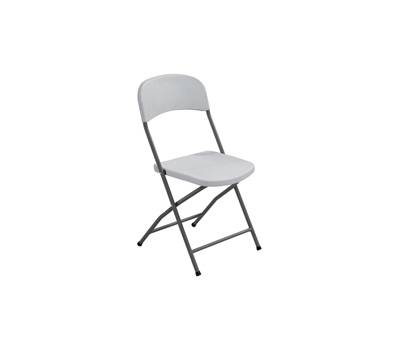 Sedia pieghevole 43x43x83 cm polietilene acciaio verniciato bianco - 17570