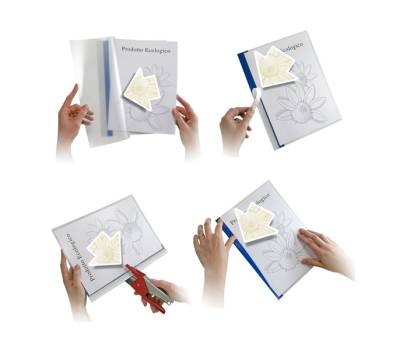 Cartelline Poli 200 PPL - 21 x 29,7 cm - trasparente - dorso blu - conf. 10 pezzi - Sei Rota - 66230507 - 8004972015729 - DMwebShop - 2
