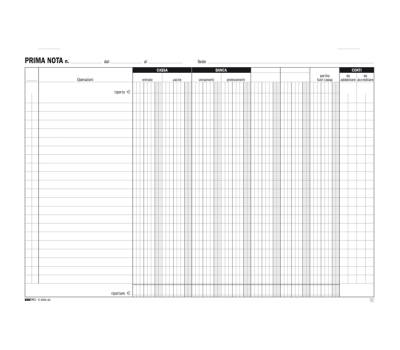 Blocco prima nota cassa-banca - 50-50 fogli autoricalcanti - 22 x 30 cm - Edipro - E5350 - 8023328535001 - DMwebShop - 1