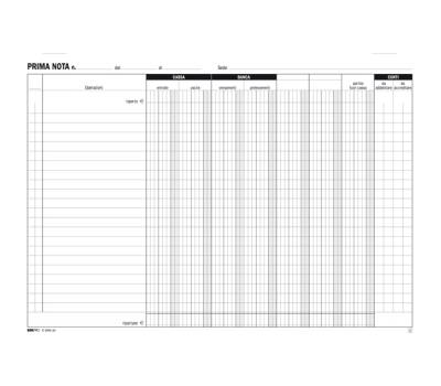 Blocco prima nota cassa-banca - 50-50 fogli autoricalcanti - 22 x 30 cm - Edipro - E5350 - 8023328535001 - DMwebShop - 3