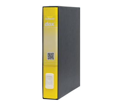 Registratore 4 - dorso 5 cm - commerciale - 23 x 29,7 cm - giallo - Esselte - Dox - D26406 - 8004389087722 - DMwebShop - 1