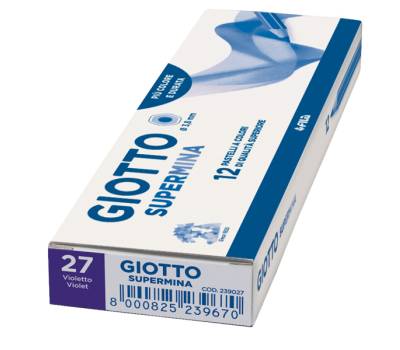 Pastello Supermina - mina 3,8 mm - violetto 27 - conf. 12 pezzi - Giotto - 23902700 - 8000825017612 - DMwebShop - 1