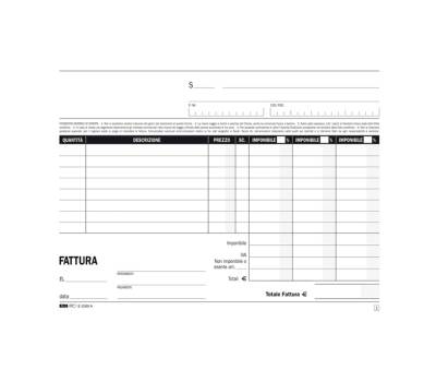 Blocco fatture 3 aliquote Iva - 50 fogli 2 copie autoricalcanti - 15 x 23 cm - Edipro - E5289A - 8023328528911 - DMwebShop - 1