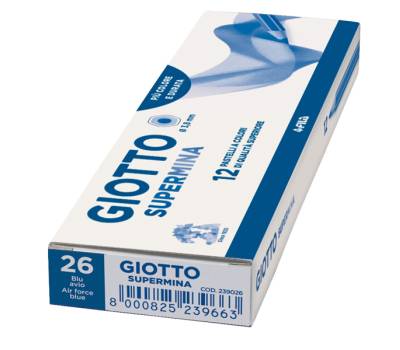 Pastello Supermina - mina 3,8 mm - blu avio 26 - conf. 12 pezzi - Giotto - 23902600 - 8000825045332 - DMwebShop - 1