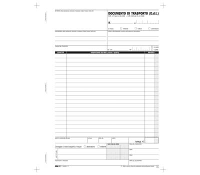 Blocco DDT - 33 fogli 3 copie autoricalcanti - 29,7 x 22 cm - Edipro - E5219CT - 8023328521912 - DMwebShop - 3