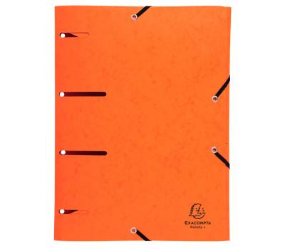 Cartellina 3 lembi forata - con elastico Punchy - cartoncino lustre - A4 - colori assortiti - conf. 25 pezzi - Exacompta - 447100E - 3130634471000 - DMwebShop - 1