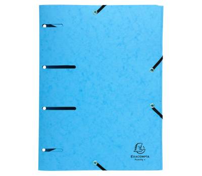 Cartellina 3 lembi forata - con elastico Punchy - cartoncino lustre - A4 - colori assortiti - conf. 25 pezzi - Exacompta - 447100E - 3130634471000 - DMwebShop - 4
