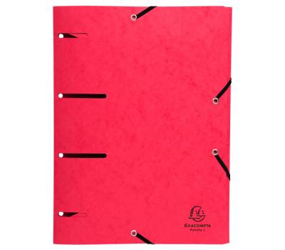 Cartellina 3 lembi forata - con elastico Punchy - cartoncino lustre - A4 - colori assortiti - conf. 25 pezzi - Exacompta - 447100E - 3130634471000 - DMwebShop - 5