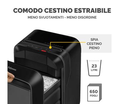 Distruggidocumenti LX-211 - a microframmenti - nero - Fellowes - 5050201 - 50043859751537 - DMwebShop - 4
