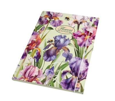 Cartella con elastico Nature Flowers - 26 x 35,5 x 1,2 cm - 3 lembi - conf. 6 pezzi - Pigna - 02303643L - 8005235176515 - DMwebShop - 1
