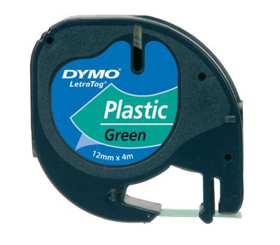 Nastro Letratag 912040 - in plastica - 12 mm x 4 mt - verde - Dymo - S0721640 - 5411313912044 - DMwebShop - 1