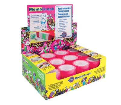 Ricarica nastro adesivo Memograph - 50 mm x 10 mt - rosa - conf. 12 pezzi - Eurocel - 021200652 - 8001814192778 - DMwebShop - 1