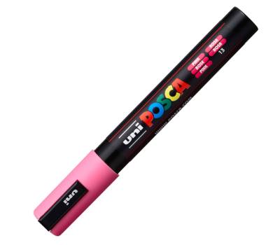 Marcatore a base d acqua Uni Posca PC5M punta tonda media 1,8,2 - 5 mm rosa Uni Mitsubishi - 6535 - 1