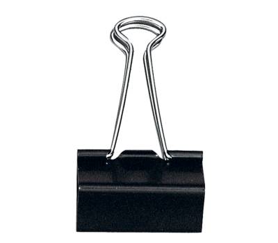 Molle Double Clips - 2,5 cm - nero - conf. 12 pezzi - Lebez - 510/3 - 8007509085370 - DMwebShop - 1