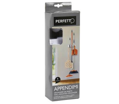 Appendi scope-attrezzi - 9,2 x 2,7 x 6,6 cm - 3 posti - Perfetto - 0545A - 8000957054516 - DMwebShop - 1